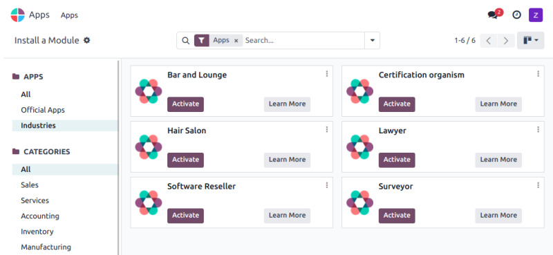 ERP Odoo is also going to specialize